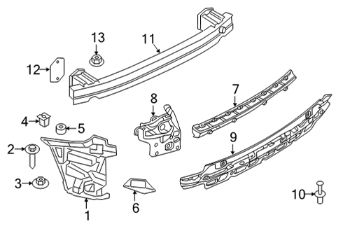 2022 BMW M440i xDrive MOUNT, LATERAL REAR LEFT Diagram for 51128075843