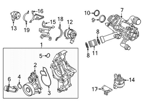 2021 BMW X6 COOLANT LINE, TURBOCHARGER S Diagram for 11537883933