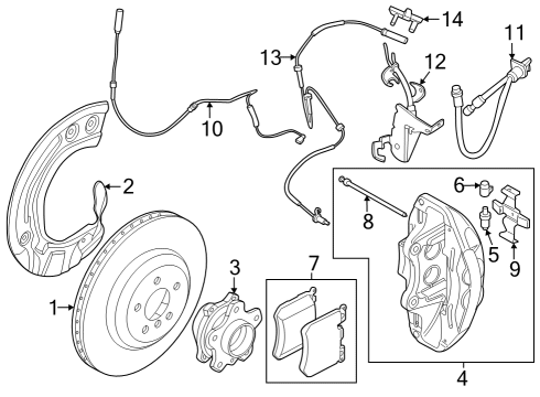 2024 BMW i4 Front Brakes Diagram 3