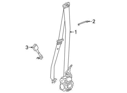 2021 BMW X6 M Front Seat Belts Diagram