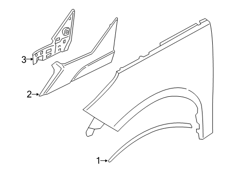 2021 BMW i3s Exterior Trim - Fender Diagram