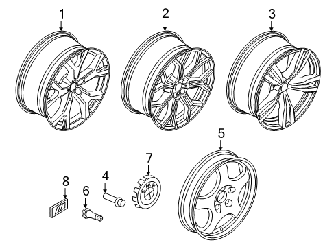 2023 BMW X7 Wheels Diagram 1