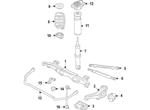 2023 BMW 228i Gran Coupe Rear Suspension, Ride Control, Stabilizer Bar, Suspension Components Diagram 1