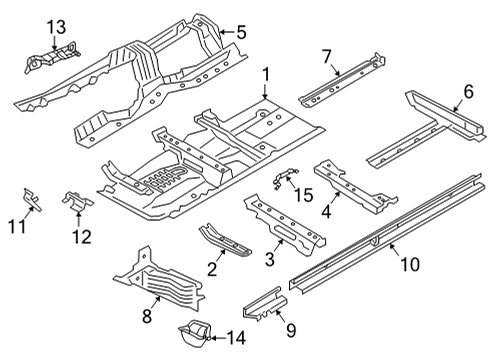 2023 BMW 430i xDrive LEFT REAR SEAT CONSOLE Diagram for 41009879511