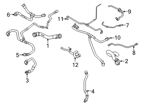 2020 BMW X6 HOSE ELECTRIC COOLANT PUMP Diagram for 17128071763