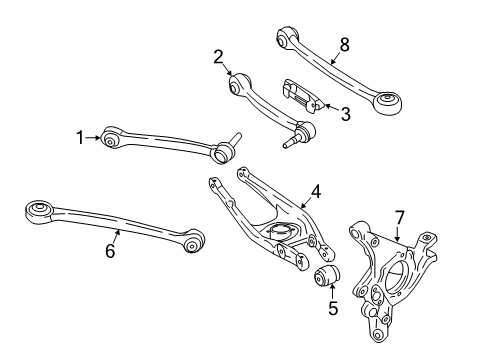 2021 BMW M2 Rear Suspension, Rear Axle, Lower Control Arm, Upper Control Arm, Stabilizer Bar, Suspension Components Diagram 3