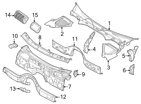 2024 BMW M2 Cowl Diagram