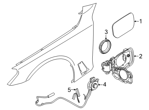 2022 BMW 530e Fender & Components Diagram 1