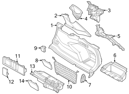 2023 BMW i4 Interior Trim - Rear Body Diagram 3