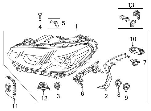 2021 BMW X4 Headlamps Diagram 2