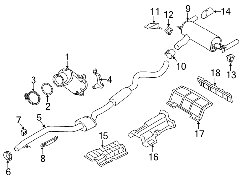 2021 BMW M240i xDrive Exhaust Components Diagram