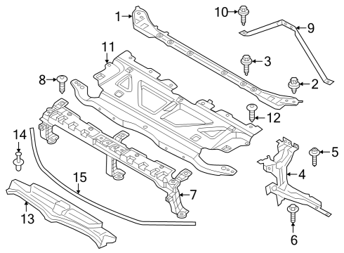 2021 BMW M3 Radiator Support Diagram