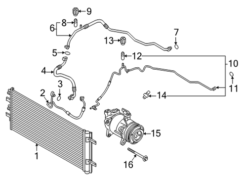 2021 BMW 228i Gran Coupe A/C Condenser Diagram