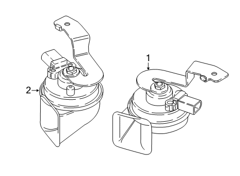 2022 BMW 750i xDrive Horn Diagram