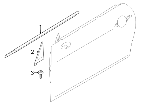 Trim Strip, Door, Front, Left Diagram for 51337299991