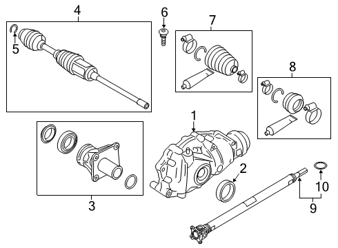 2022 BMW 745e xDrive Carrier & Front Axles Diagram