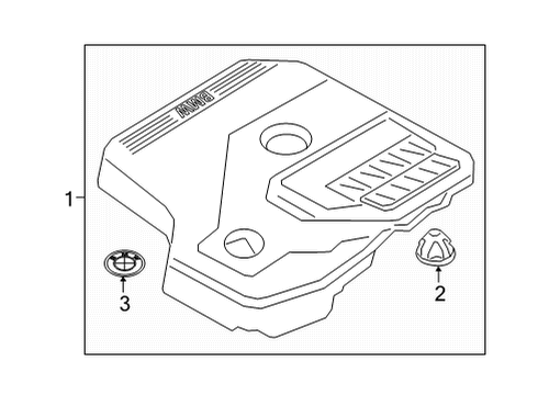 2022 BMW 430i Engine Appearance Cover Diagram