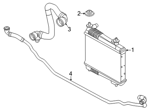 2023 BMW M240i Radiator & Components Diagram 1