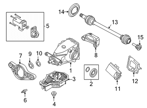 2022 BMW M4 FINAL DRIVE WITH DIFFERENTIA Diagram for 33108747240