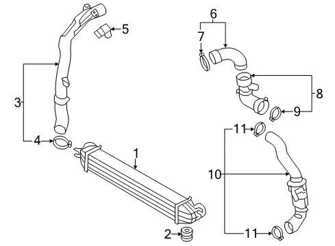 Charge Air Line Diagram for 13719804247