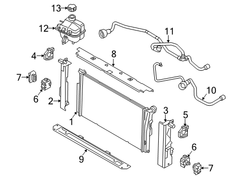 Coolant Hose Diagram for 17127623672