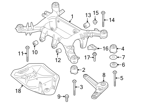 2023 BMW X7 Suspension Mounting - Rear Diagram