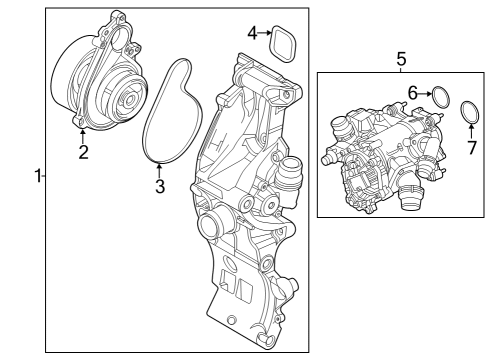 2024 BMW X1 Water Pump Diagram 3