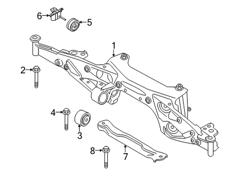 2024 BMW 228i xDrive Gran Coupe Suspension Mounting - Rear Diagram