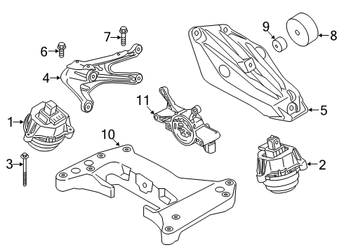 2022 BMW X5 Engine & Trans Mounting Diagram 2