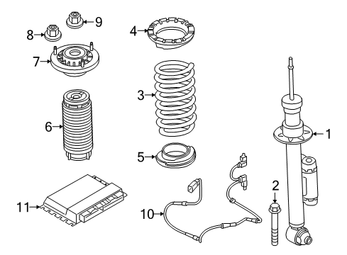 2021 BMW 530e Struts & Components - Rear Diagram 2