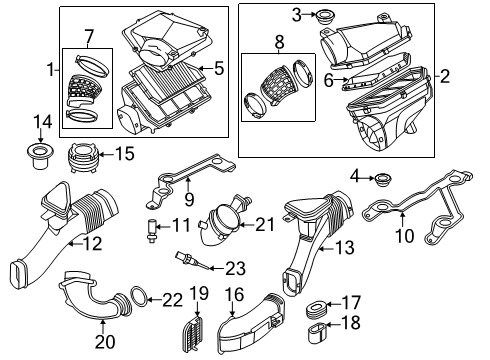 2022 BMW X5 Air Intake Diagram 3