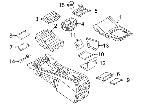 2021 BMW X5 Center Console Diagram 5