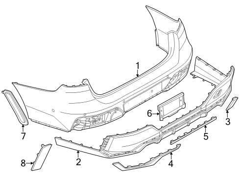 2024 BMW 750e xDrive Bumper & Components - Rear Diagram 2