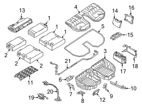 2019 BMW M760i xDrive HIGH-VOLTAGE WIRING HARNESS Diagram for 61129426345