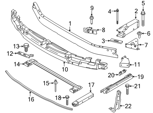 2021 BMW X1 Bumper & Components - Front Diagram 4