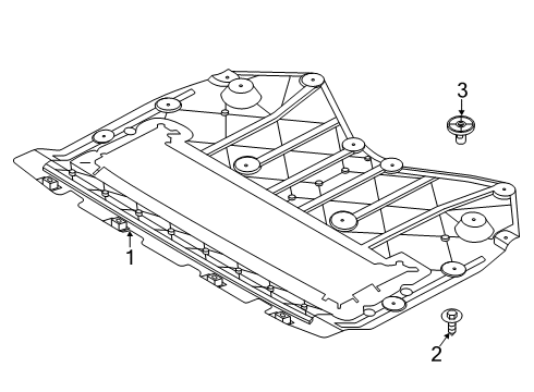 2024 BMW M8 Splash Shields Diagram 1