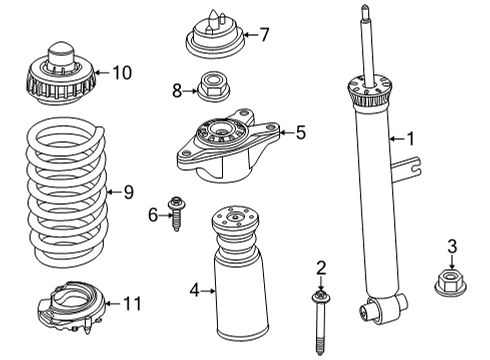 2024 BMW 230i SHOCK ABSORBER, REAR Diagram for 33526896522