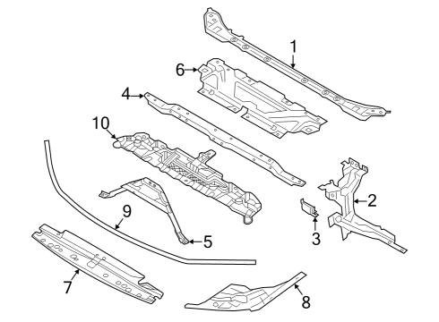 2024 BMW i4 Radiator Support Diagram