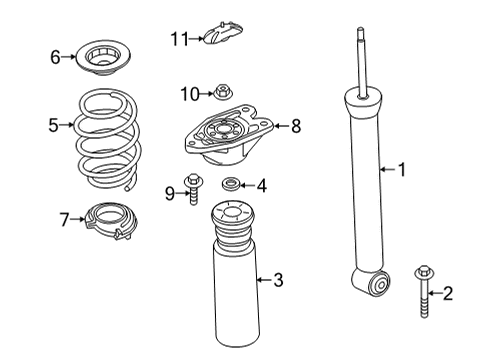 2022 BMW 228i xDrive Gran Coupe Shocks & Components - Rear Diagram 2