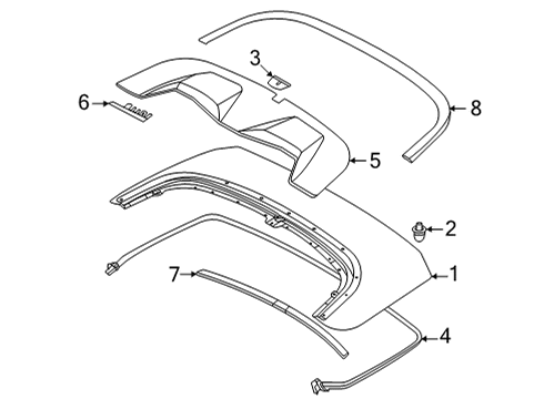 2024 BMW M440i Storage Compartment Cover Diagram