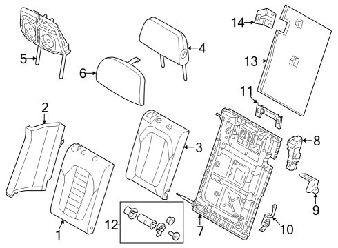 2023 BMW iX LOCK STRIKER, RIGHT Diagram for 52207462724