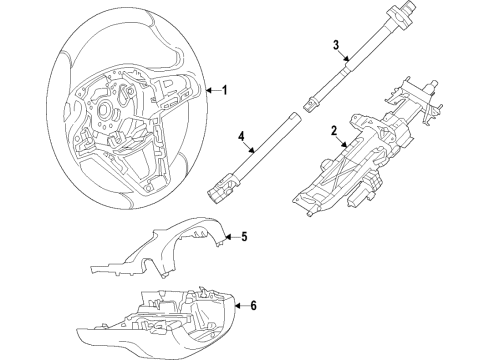 2021 BMW M760i xDrive Steering Column & Wheel, Steering Gear & Linkage Diagram 1