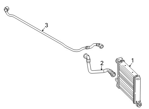 2021 BMW X1 Radiator & Components Diagram 1