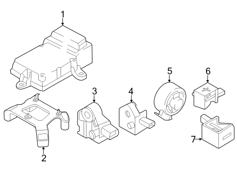 2024 BMW iX Air Bag Components Diagram 2