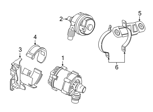 2023 BMW 540i xDrive Water Pump Diagram 1