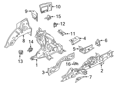 2023 BMW X7 Wheelhouse & Side Rails Diagram