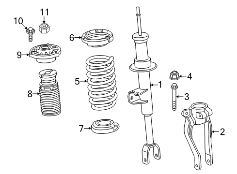 2022 BMW M5 Struts & Components - Front Diagram 2