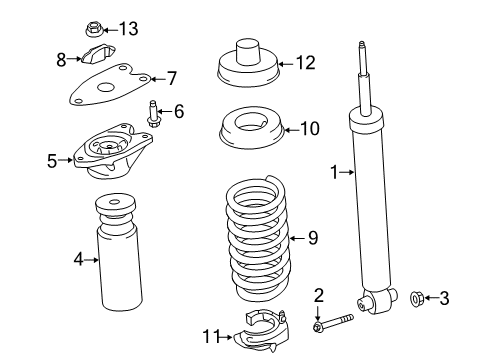 2021 BMW 230i Shocks & Components - Rear Diagram 2