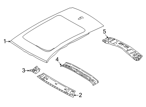 2023 BMW X4 Roof & Components Diagram