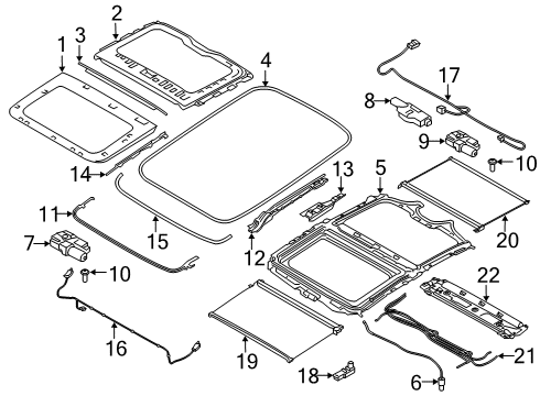 2022 BMW 750i xDrive Sunroof Diagram